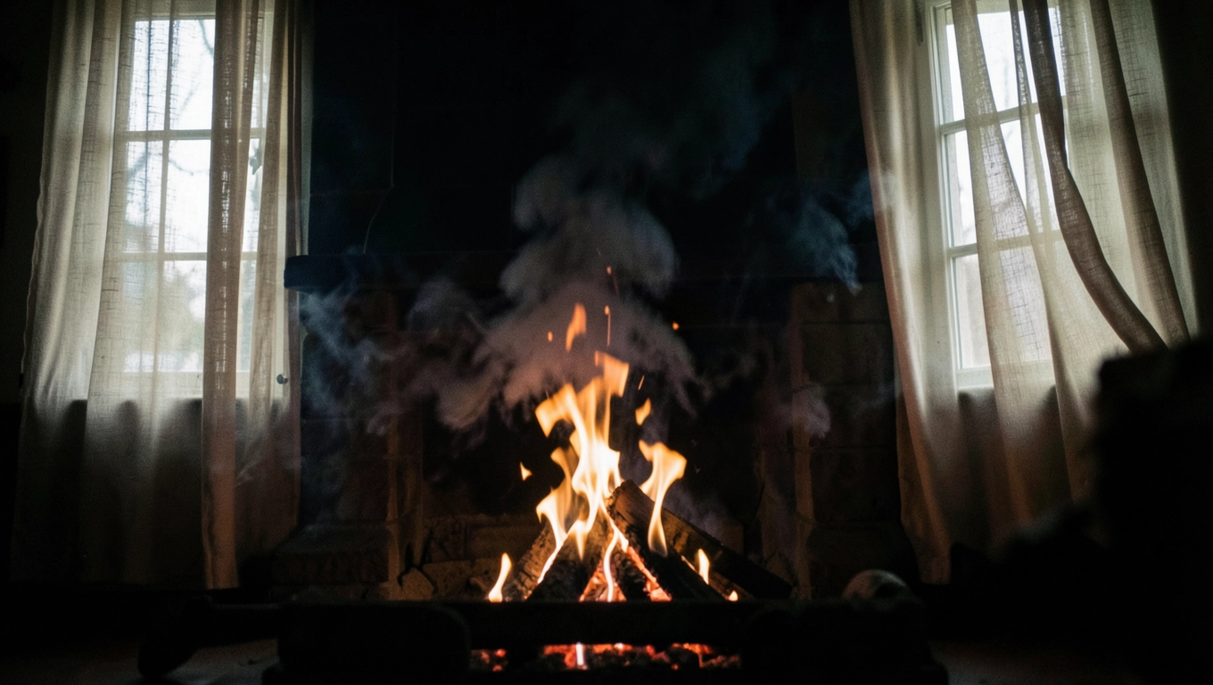 Przeciągi z okien a kominek