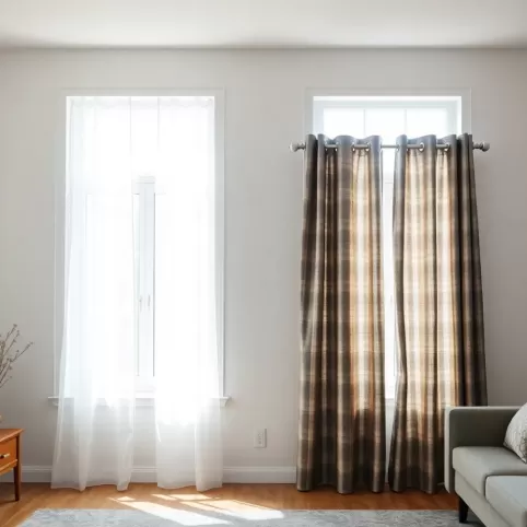 Dwa okna w salonie jakie firany