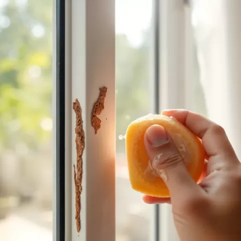 Jak usunąć klej z ramy okna po moskitierze