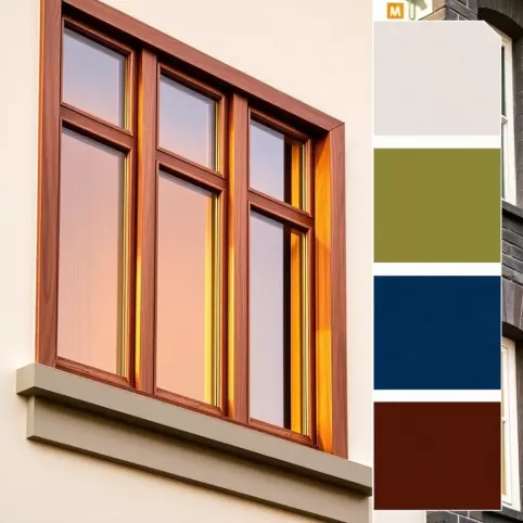 Okna orzech jaka elewacja